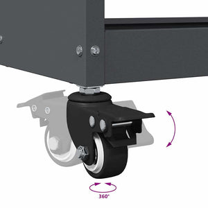 Verktygsvagn med hylla Antracit 75 x 35 x 73 cm Kallvalsat stål