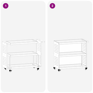 Verktygsvagn med hylla Olivgrön 75 x 35 x 73 cm Kallvalsat stål