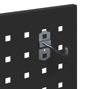 Verktygsvagn med hylla Svart 65 x 35 x 111 cm Kallvalsat stål