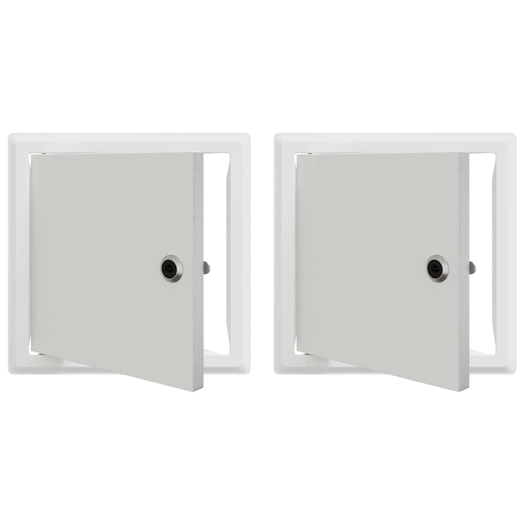 Åtkomstpanel 2 pcs Vit 23 x 23 x 3 cm Stål