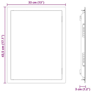 Åtkomstpanel Vit 43.5 x 33 x 3 cm Stål