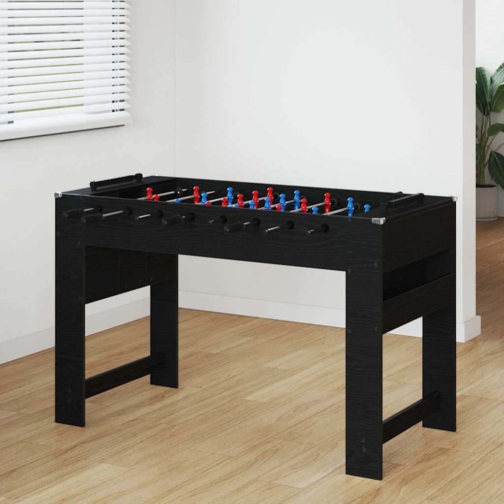 Foosballbord Svart Ek 125 x 60,5 x 80 cm Konstruerat trä