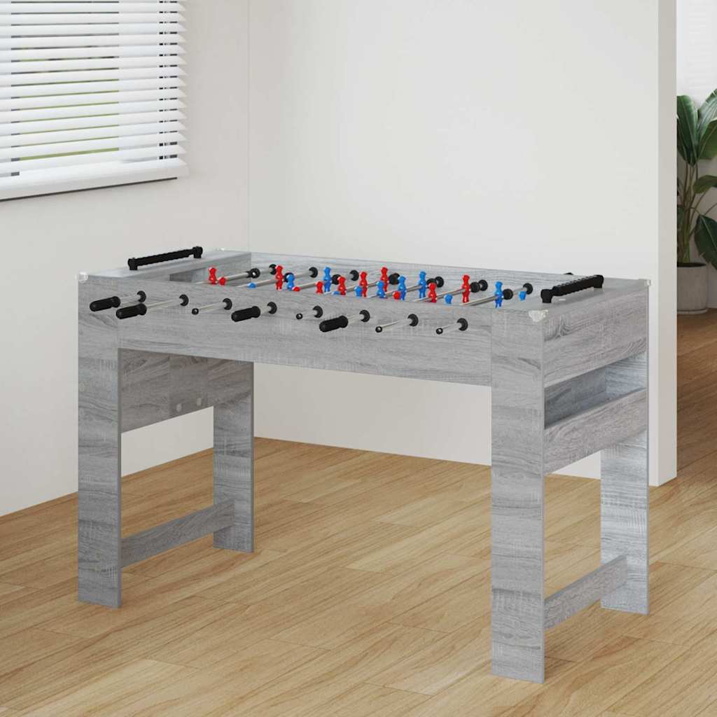 Foosballbord Grå Sonoma 125 x 60,5 x 80 cm Konstruerat trä