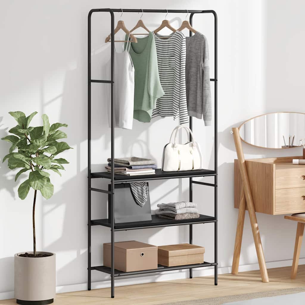 Klädhängare Svart ek 77 x 30 x 171 cm Konstruerat trä
