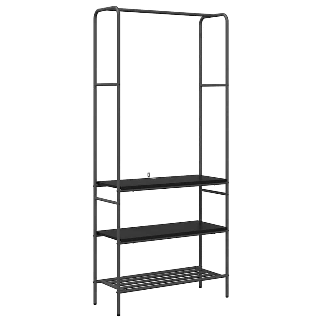 Klädhängare Svart ek 77 x 30 x 171 cm Konstruerat trä