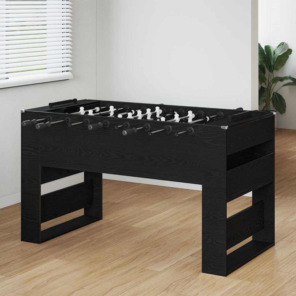 Foosballbord Svart Ek 146,5 x 74 x 85 cm Konstruerat trä