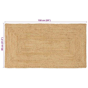 Områdesmatta Beige 80 x 150 cm Jute