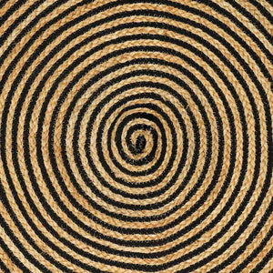 Matta Naturlig och svart 160 x 230 cm Jute