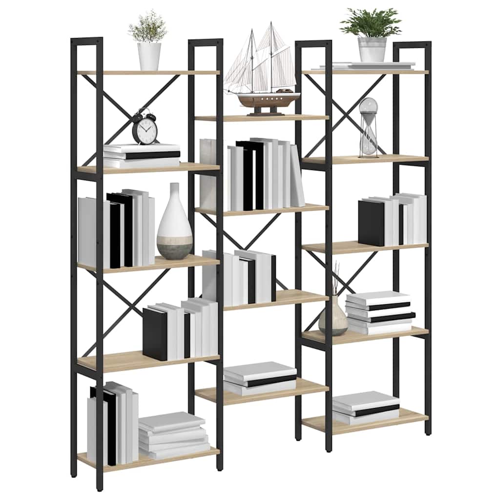 Hyllsystem Sonoma-ek 156 x 25 x 167 cm Konstruerat trä