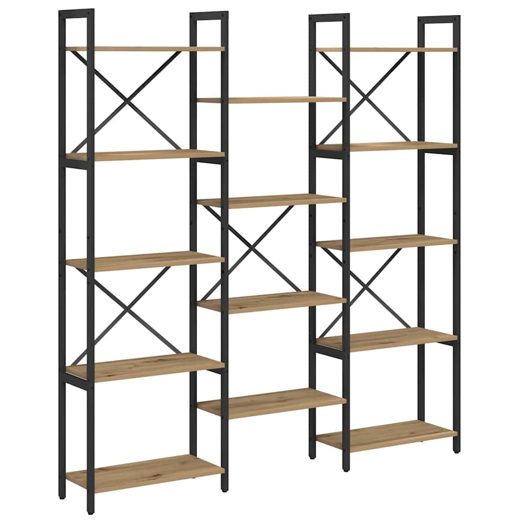 Hyllsystem 156 x 25 x 167 cm Konstruerat trä Artisan Ek