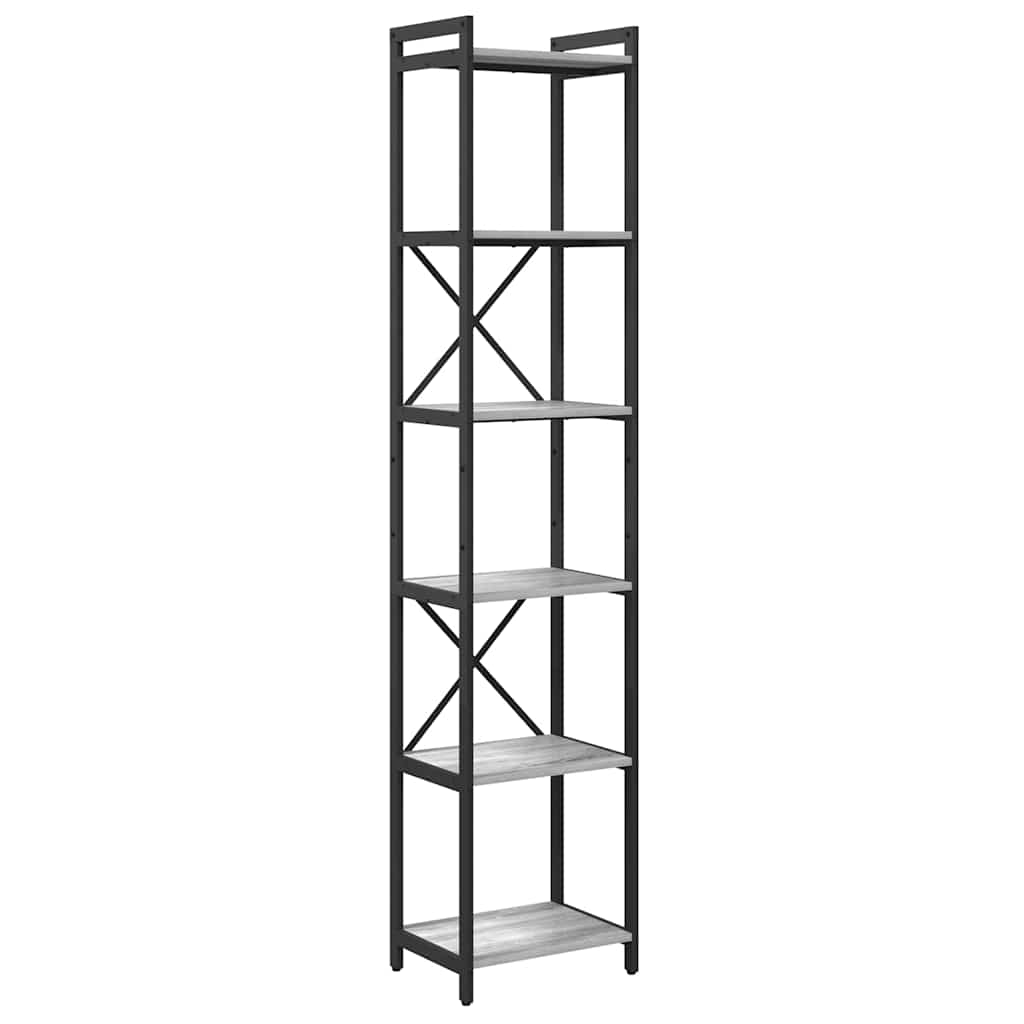Hyllsystem 40 x 30 x 189,5 cm Konstruerat trä Grå sonoma