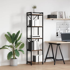 Hyllsystem Rökt ek 40 x 30 x 155 cm Konstruerat trä