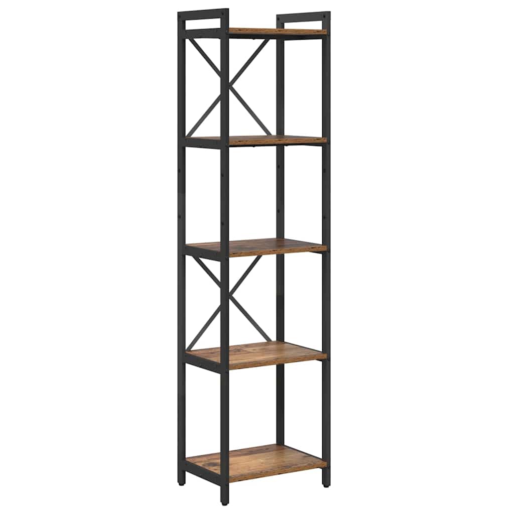 Hyllsystem Gammalt trä 40 x 30 x 155 cm Konstruerat trä