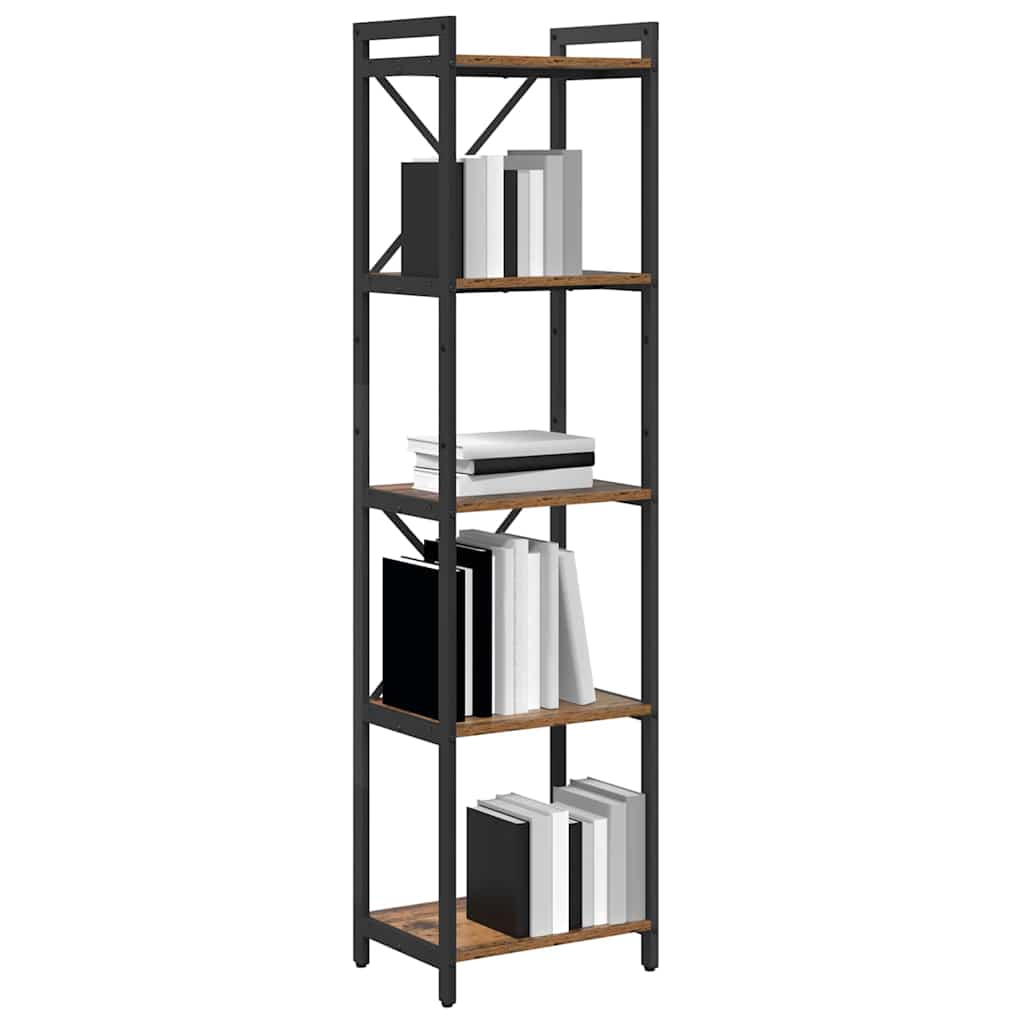 Hyllsystem Gammalt trä 40 x 30 x 155 cm Konstruerat trä