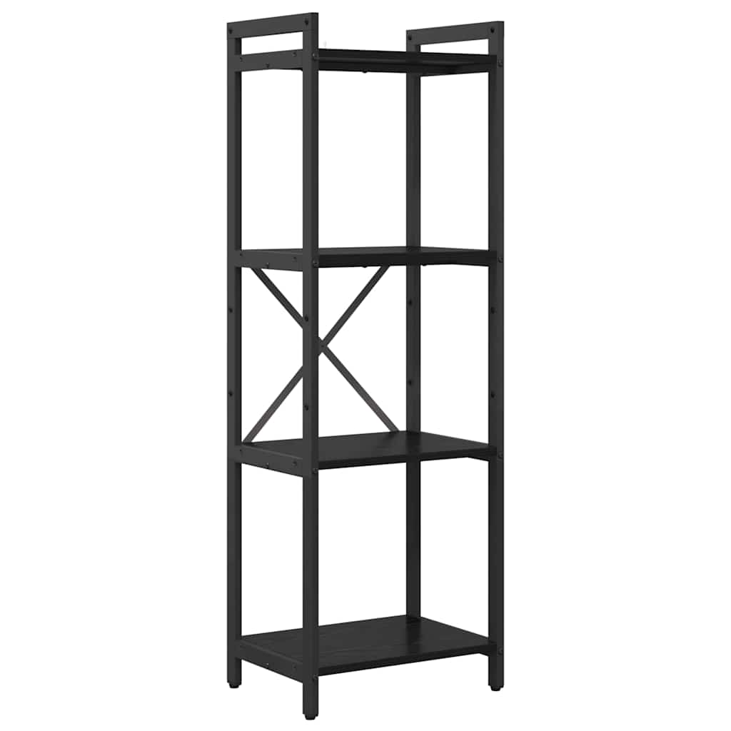 Hyllsystem 40 x 30 x 119 cm Konstruerat trä Svart Ek
