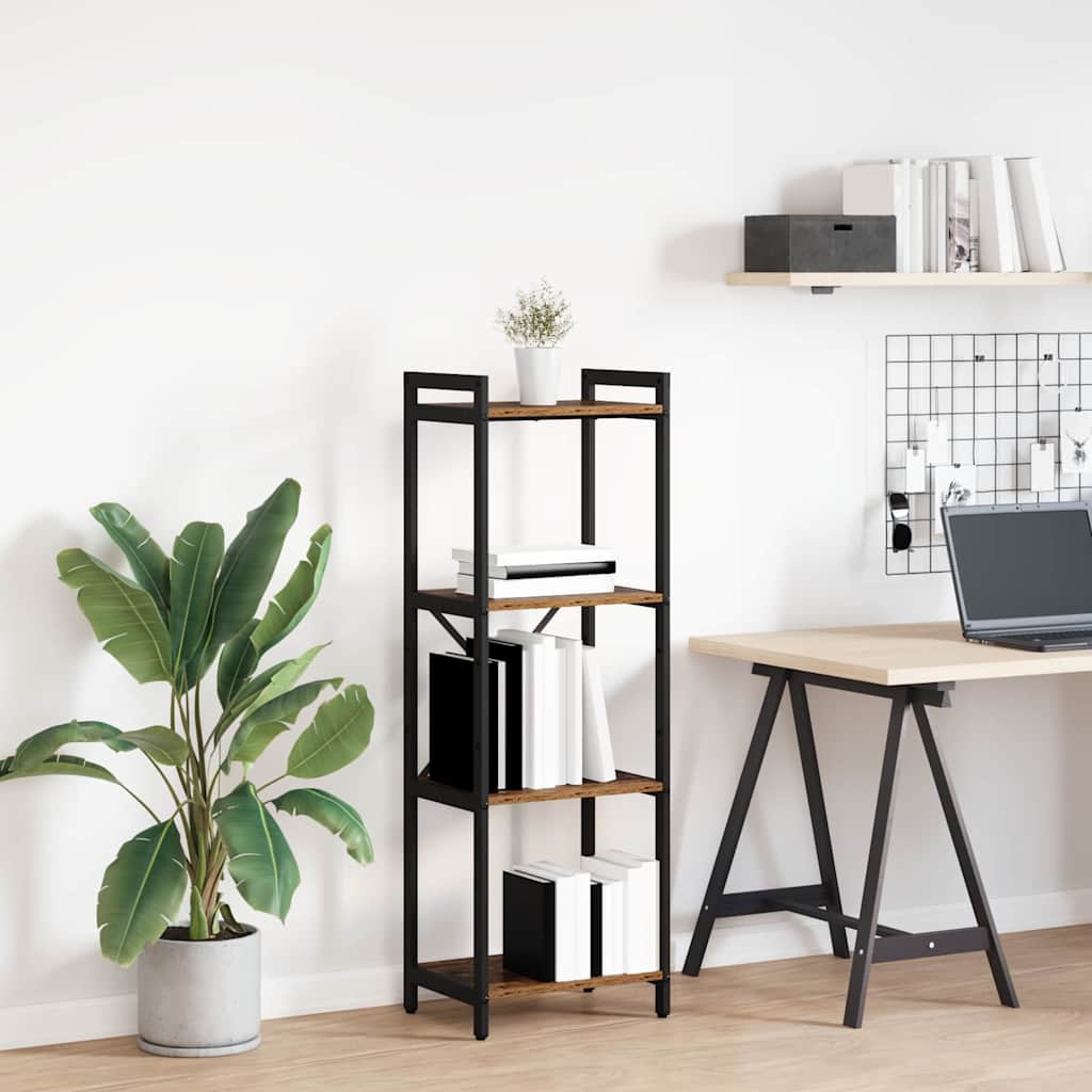 Hyllsystem 40 x 30 x 119 cm Konstruerat trä Gammalt trä