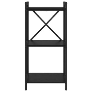 Hyllsystem Svart Ek 40 x 30 x 85 cm Konstruerat trä