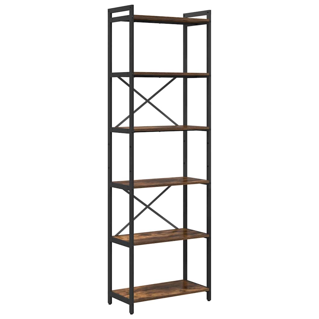 Hyllsystem Rökt ek 60 x 30 x 189,5 cm Konstruerat trä