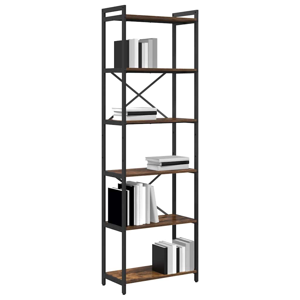 Hyllsystem Rökt ek 60 x 30 x 189,5 cm Konstruerat trä