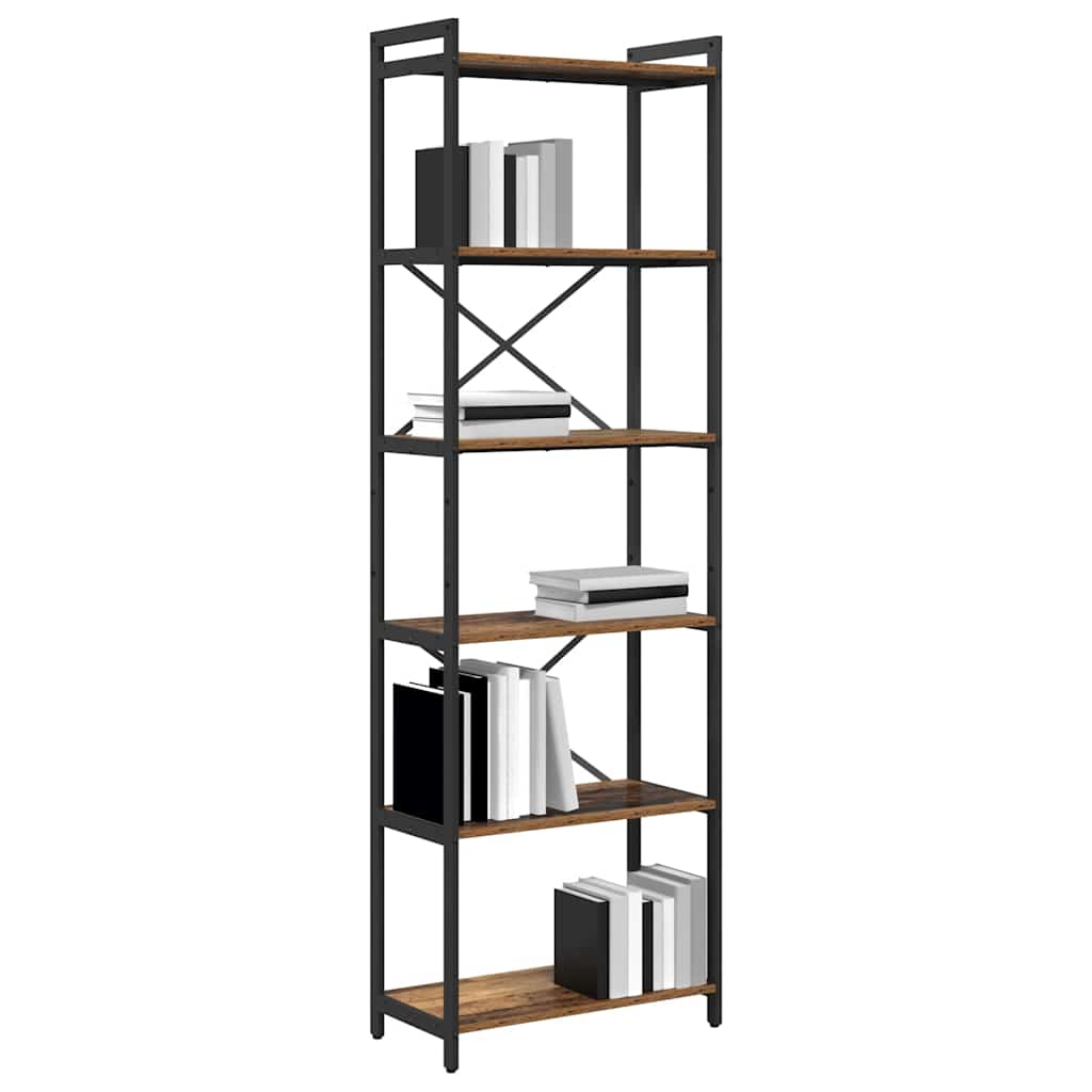 Hyllsystem Gammalt trä 60 x 30 x 189,5 cm Konstruerat trä