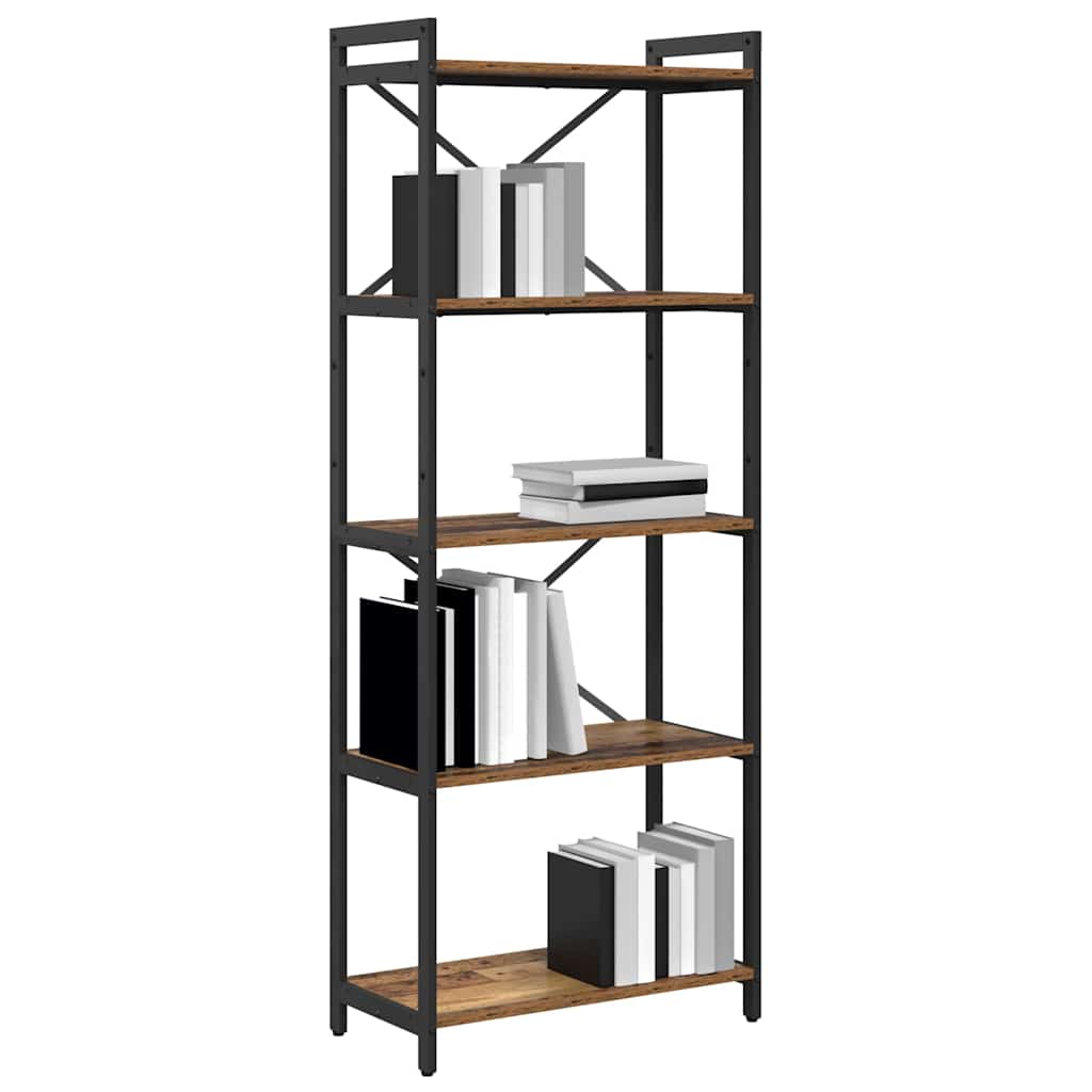 Hyllsystem Gammalt trä 60 x 30 x 155 cm Konstruerat trä