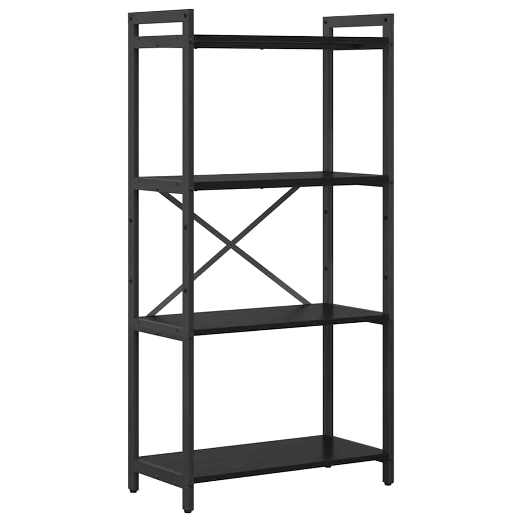Hyllsystem Svart Ek 60 x 30 x 120 cm Konstruerat trä