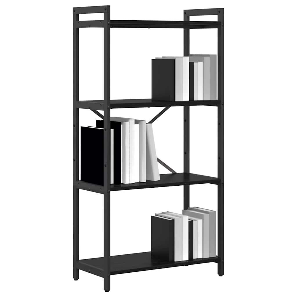 Hyllsystem Svart Ek 60 x 30 x 120 cm Konstruerat trä