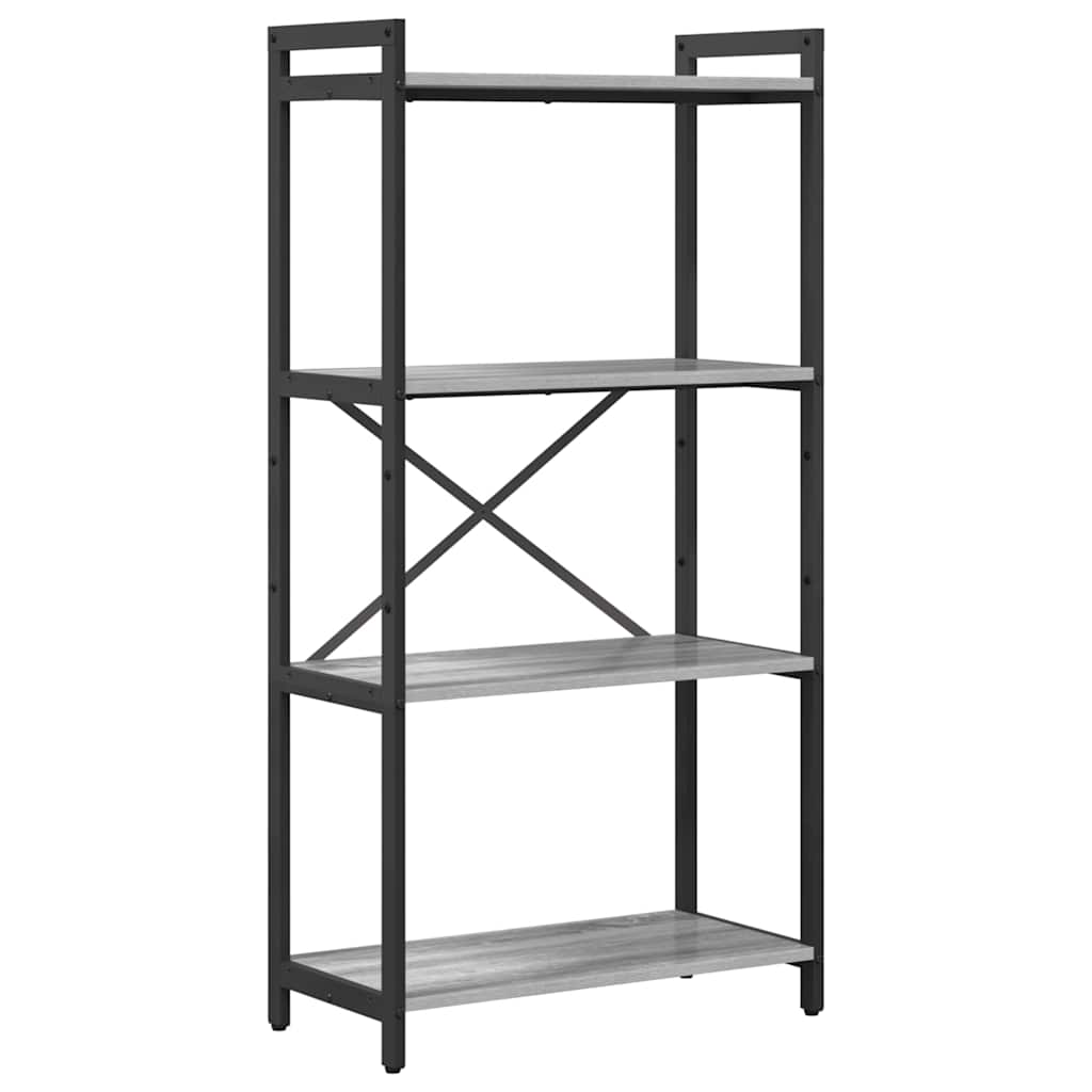 Hyllsystem Grå sonoma 60 x 30 x 120 cm Konstruerat trä