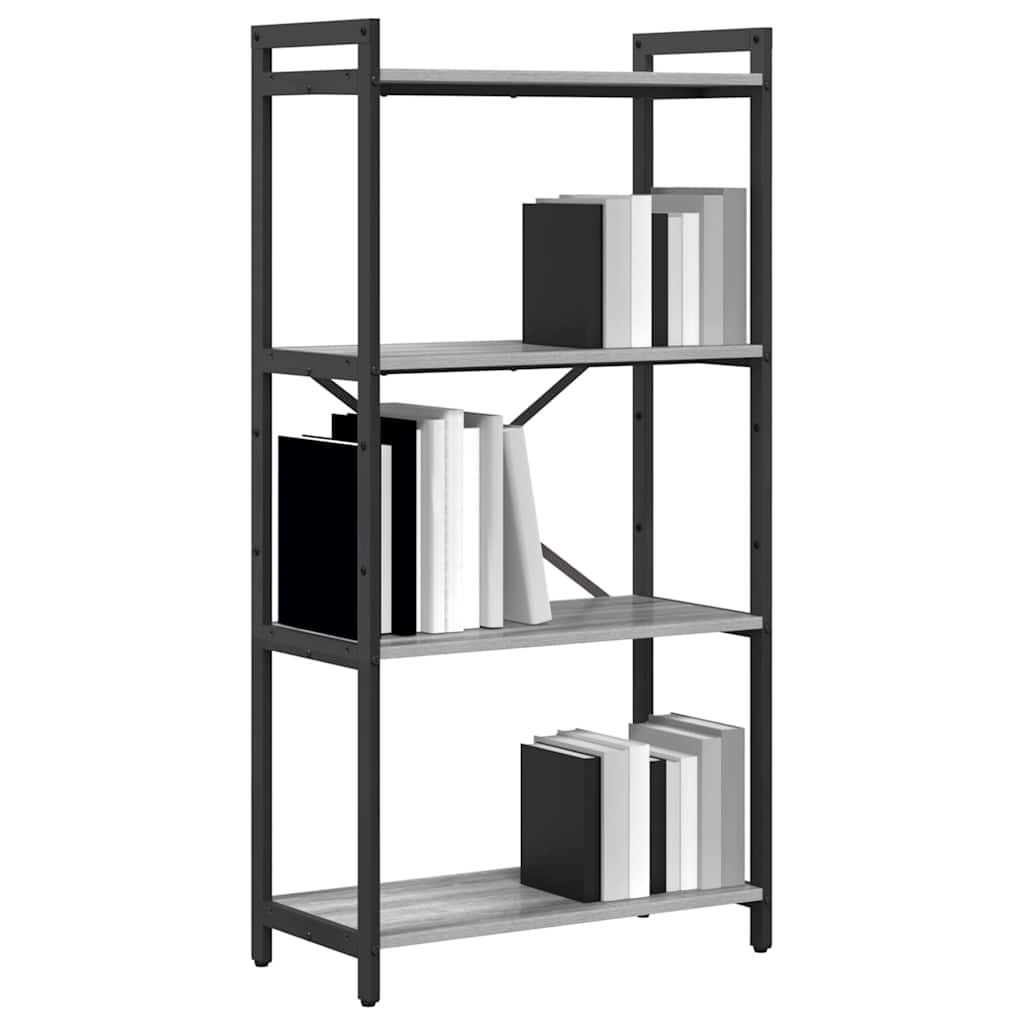 Hyllsystem Grå sonoma 60 x 30 x 120 cm Konstruerat trä