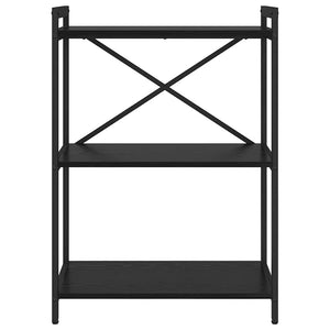 Hyllsystem Svart Ek 60 x 30 x 85 cm Konstruerat trä