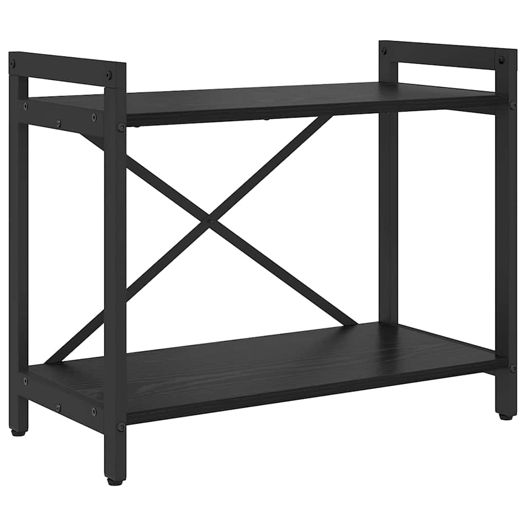 Hyllsystem Svart Ek 60 x 30 x 50 cm Konstruerat trä