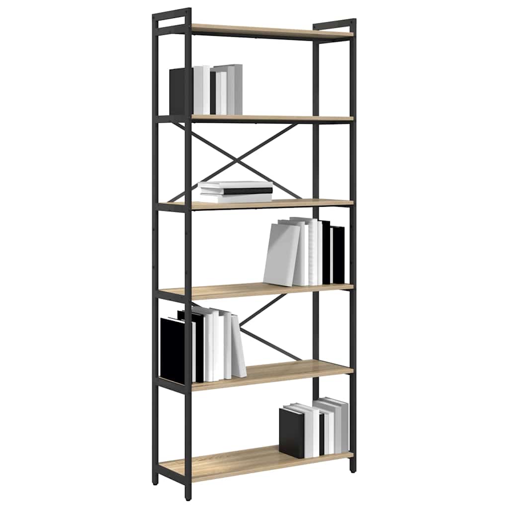 Hyllsystem Sonoma-ek 80 x 30 x 189,5 cm Konstruerat trä