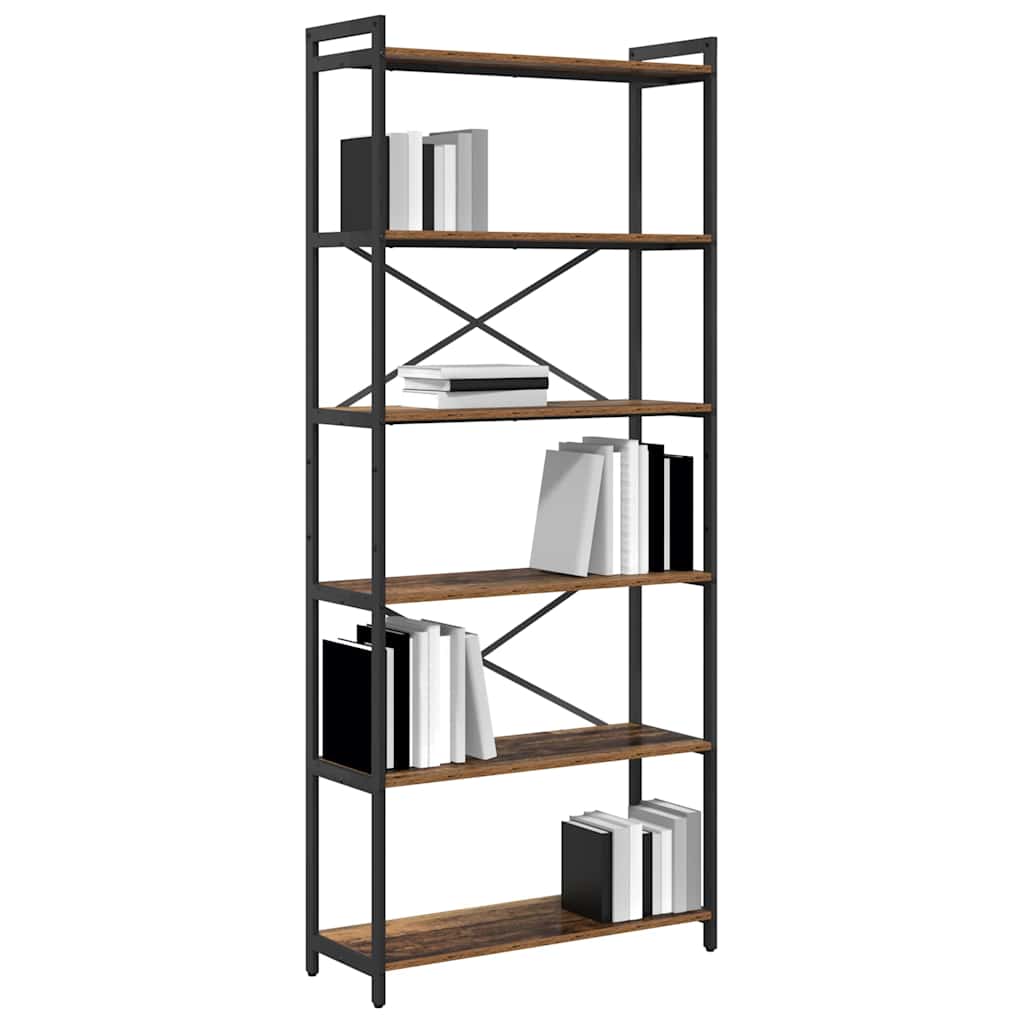 Hyllsystem Gammalt trä 80 x 30 x 189,5 cm Konstruerat trä