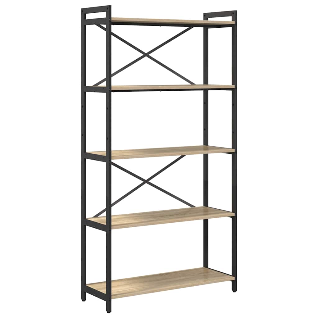 Hyllsystem Sonoma-ek 80 x 30 x 155 cm Konstruerat trä