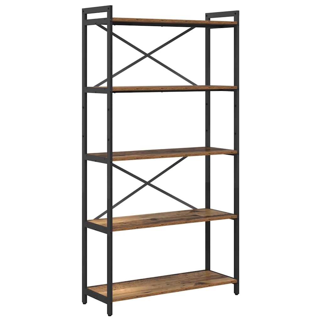 Hyllsystem Gammalt trä 80 x 30 x 155 cm Konstruerat trä
