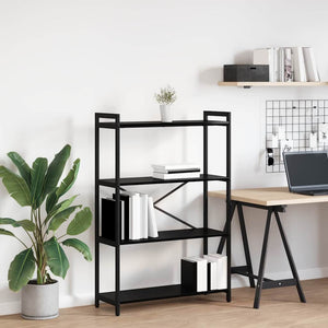 Hyllsystem Svart Ek 80 x 30 x 120 cm Konstruerat trä