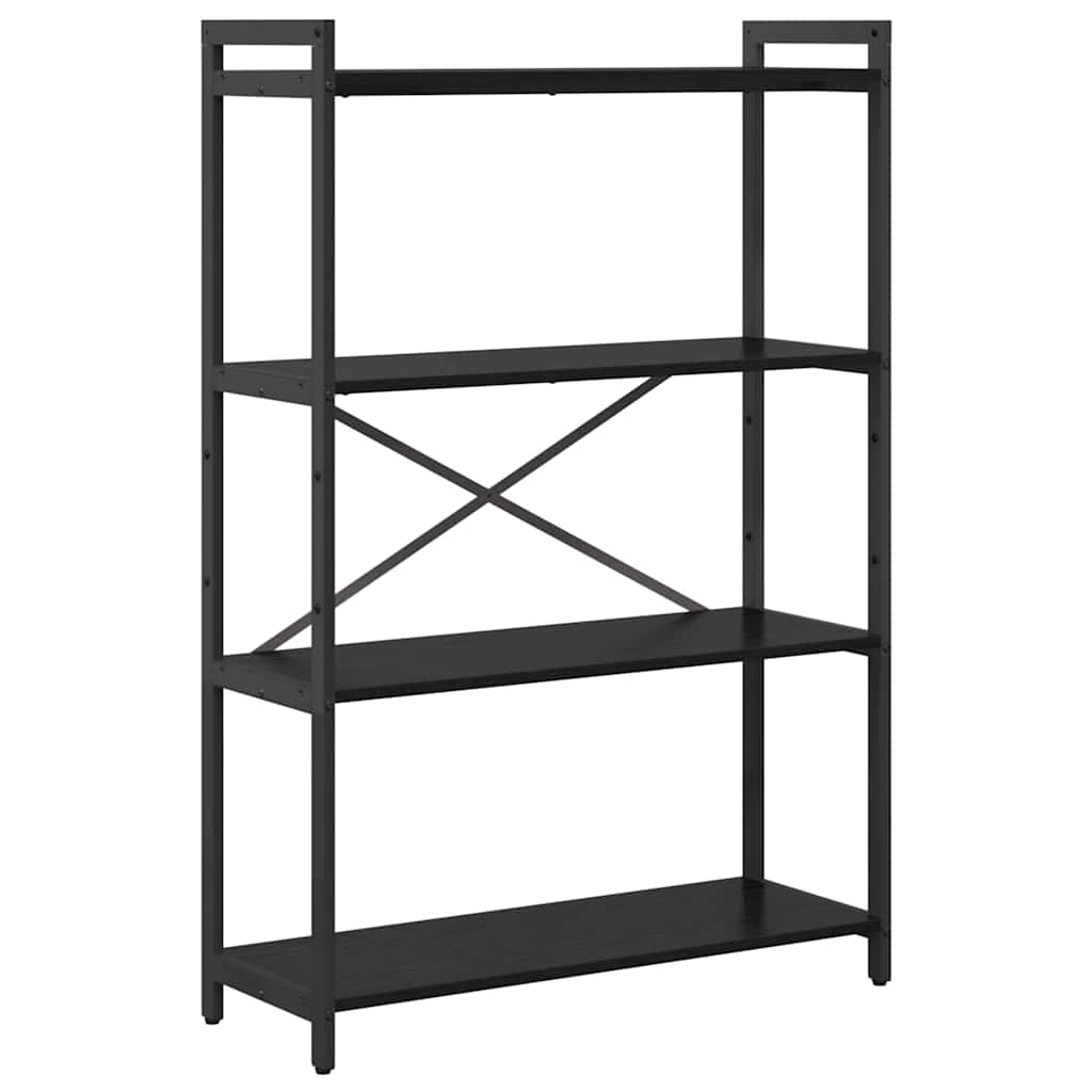 Hyllsystem Svart Ek 80 x 30 x 120 cm Konstruerat trä
