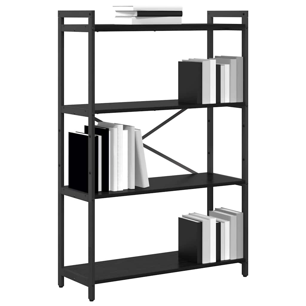 Hyllsystem Svart Ek 80 x 30 x 120 cm Konstruerat trä