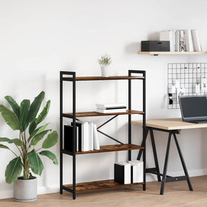 Hyllsystem Rökt ek 80 x 30 x 120 cm Konstruerat trä