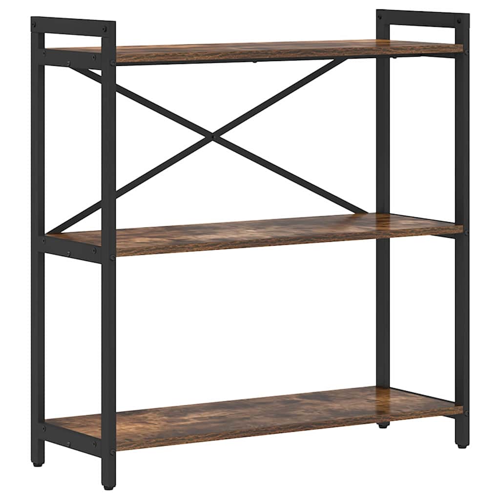 Hyllsystem Rökt ek 80 x 30 x 85 cm Konstruerat trä