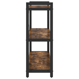 Hyllsystem Rökt ek 80 x 30 x 85 cm Konstruerat trä