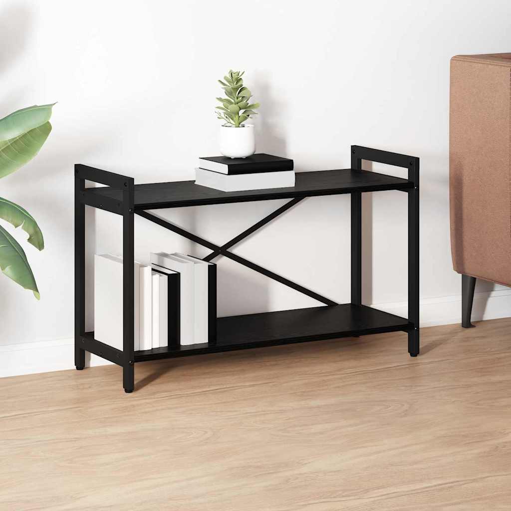 Hyllsystem 80 x 30 x 50 cm Konstruerat trä Svart Ek