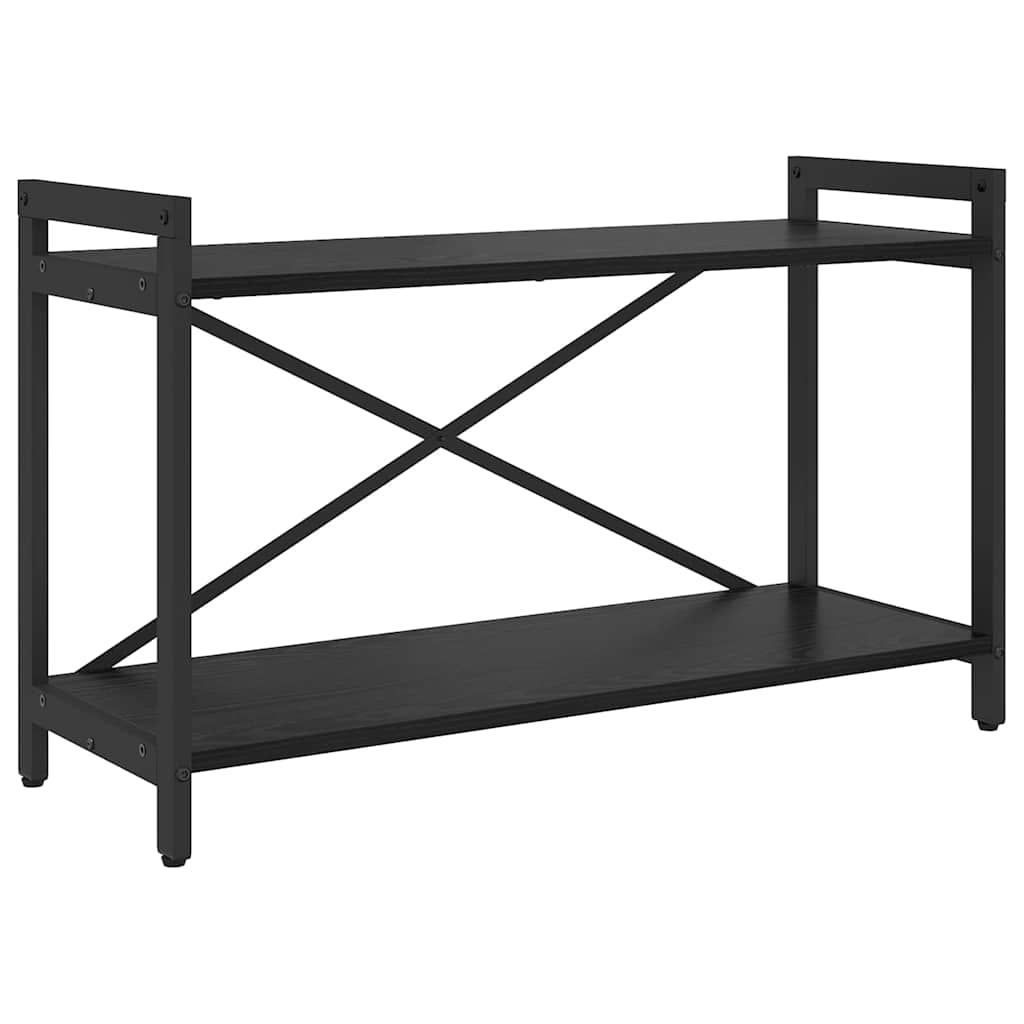 Hyllsystem 80 x 30 x 50 cm Konstruerat trä Svart Ek