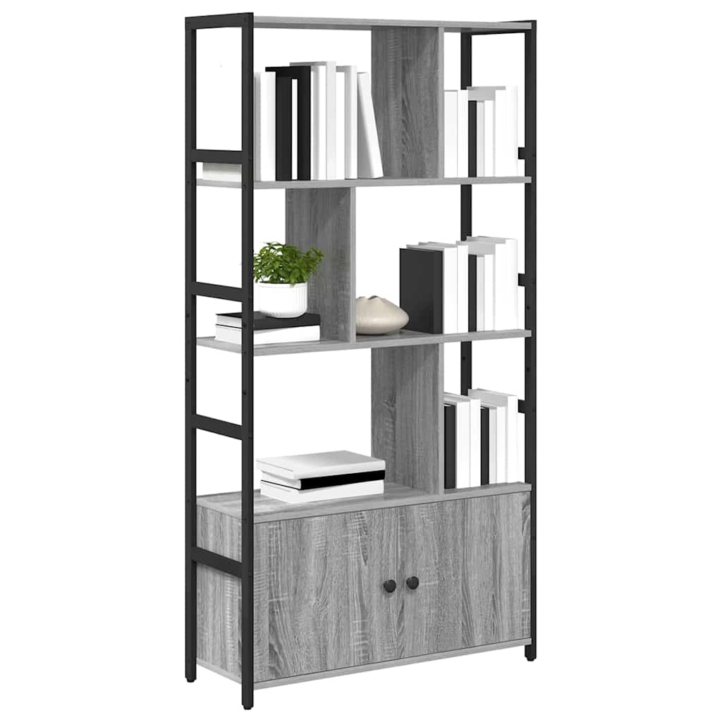 Hyllsystem Grå sonoma 80 x 30 x 155,5 cm Konstruerat trä
