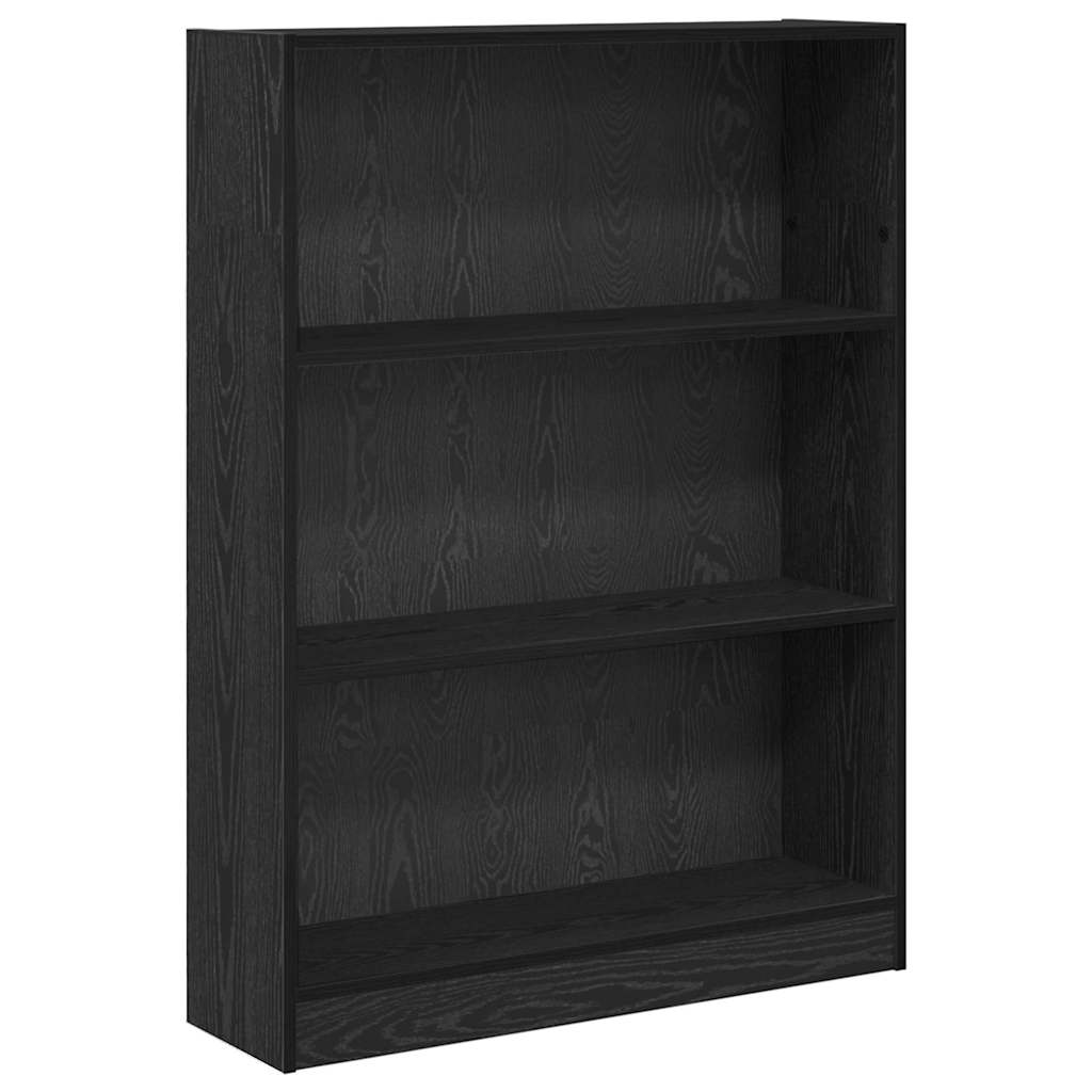 Hyllsystem Svart Ek 80 x 24 x 109 cm Konstruerat trä