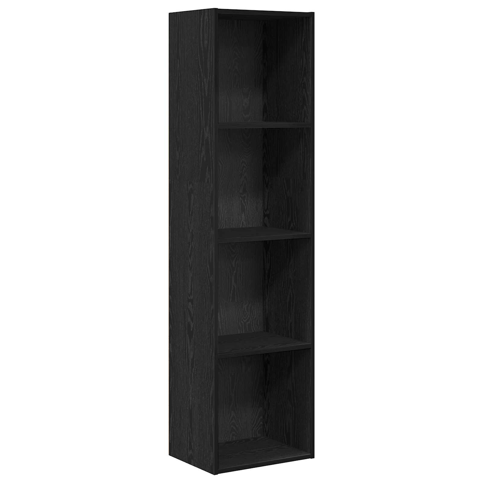 Hyllsystem Svart Ek 40 x 30 x 152 cm Konstruerat trä