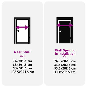 Glasdörr Fiskfjäll Svart 76 x 3.5 x 201.5 cm Aluminium