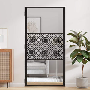 Glasdörr Fiskfjäll Svart 76 x 3.5 x 201.5 cm Aluminium