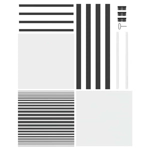 Glasdörr Randig Svart 76 x 3.5 x 201.5 cm Aluminium