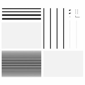 Glasdörr Randig Svart 90 x 2 x 205 cm Aluminium